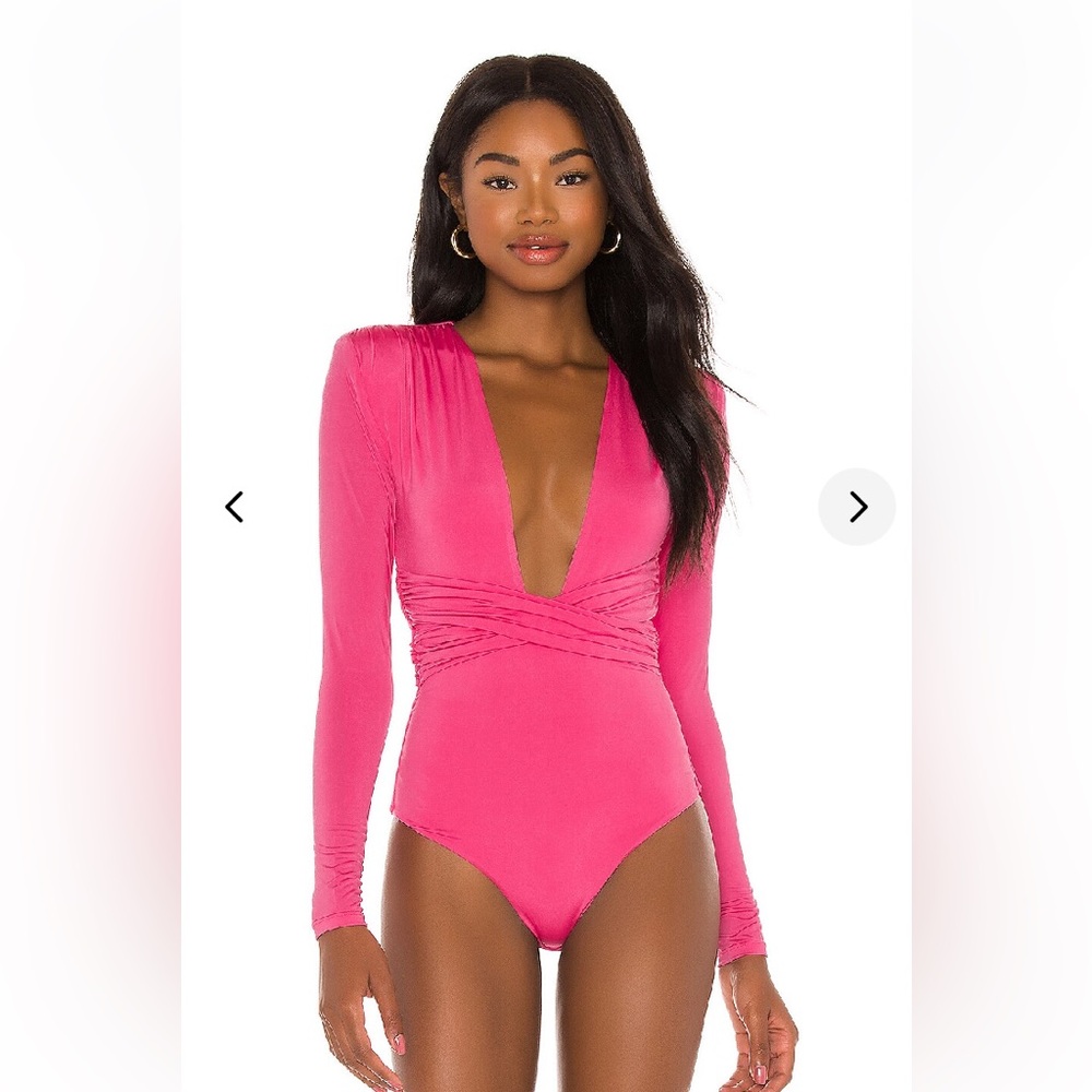 Lovers and Friends Hot Pink Anya Bodysuit. NWT. Size Medium.